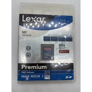Lexar 512MB SD Card High-Speed Premium 60x for Digital Photography & Video